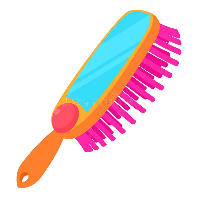 Hair Brush With A Pink Handle. Vector Stock Vector Illustration of