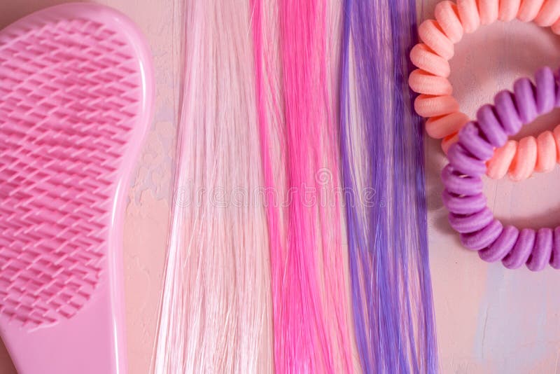 Pink Comb, Purple Bright Hair. Decoration for Teenage Girls Stock Image - Image of black, beauty: 160761533 Pink Comb, Purple Bright Hair. Decoration for Teenage Girls Stock Image - Image of black, beauty: 160761533