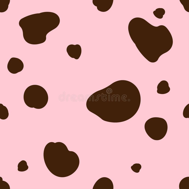 Pink Cow Skin Texture. Vector Seamless Pattern Stock Vector