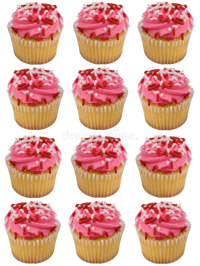 Pink Cupcakes with Sprinkles Stock Image Image of iced, snack 18910551