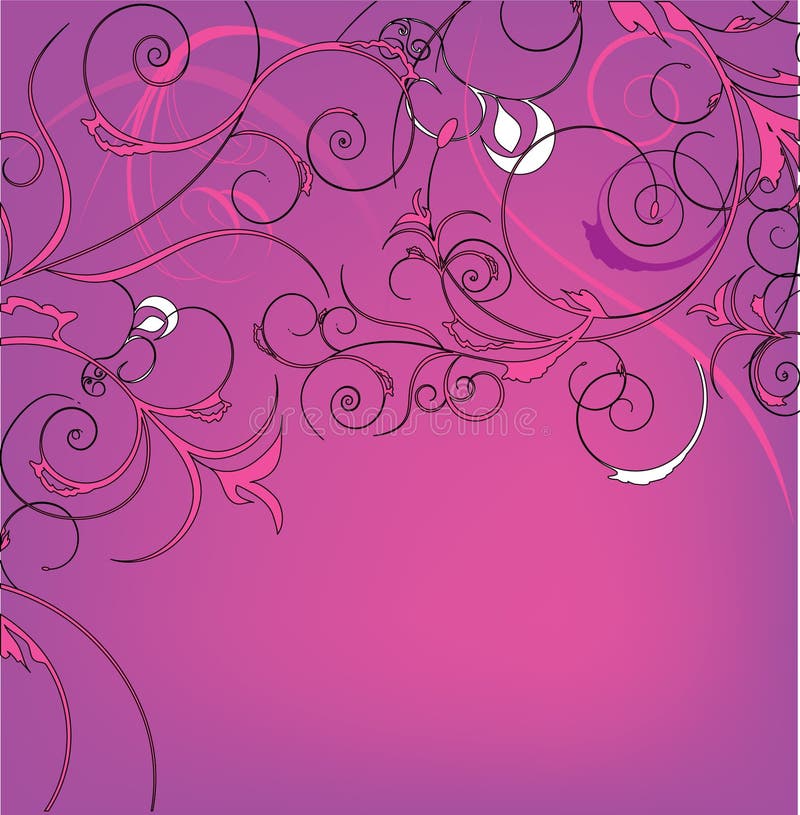 Pink decorative design stock vector. Illustration of graphic - 12687751