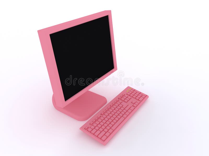 Computer desktop roz royalty free illustration
