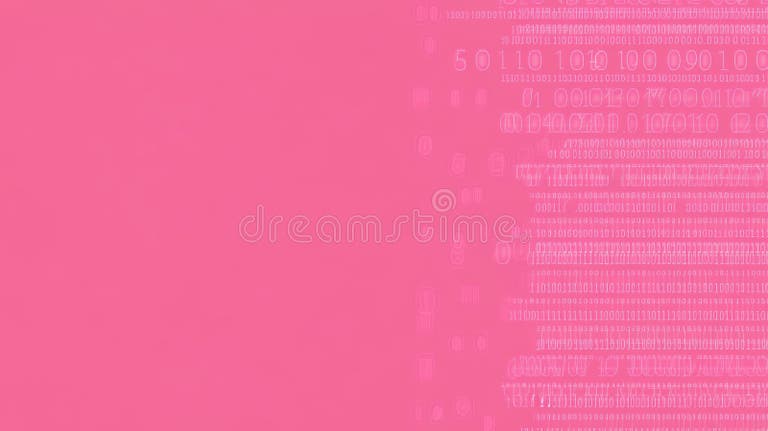 Pink Digital Background with Binary Code Technology, Programming, and ...