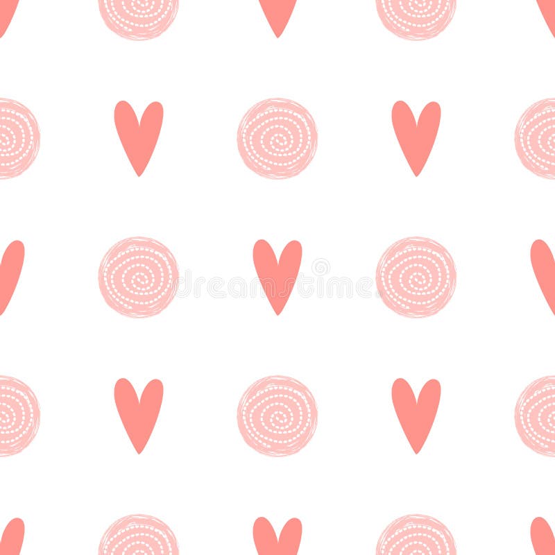 Download Pink Heart Seamless Pink Pattern Heart Ornament Decorated Black Polka Dot Ornament Love Background Valentines Day Print Stock Illustration Illustration Of Design Drawn 159539940