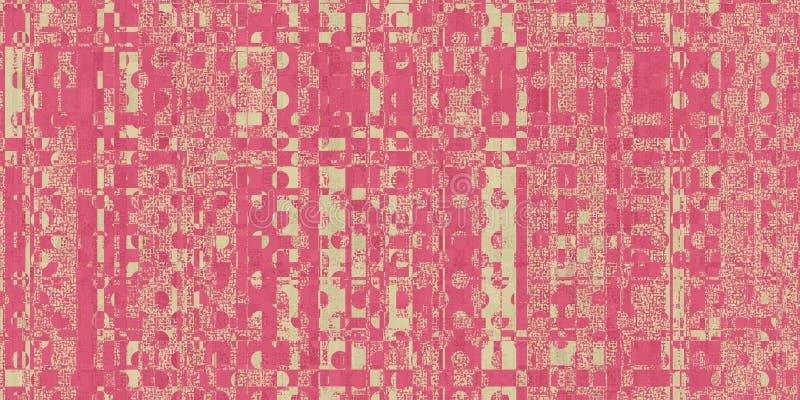 Pink Dotty Glitch Art Backdrop. Distorted Geometric Surface. Abstract grunge pattern. Distortion Screen Texture. Colorful Noise vector illustration