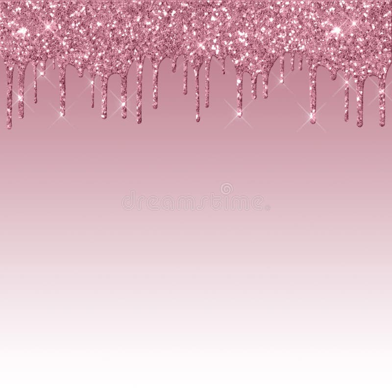 Dripping Dark Pink Glitter Digital Paper Stock Illustration