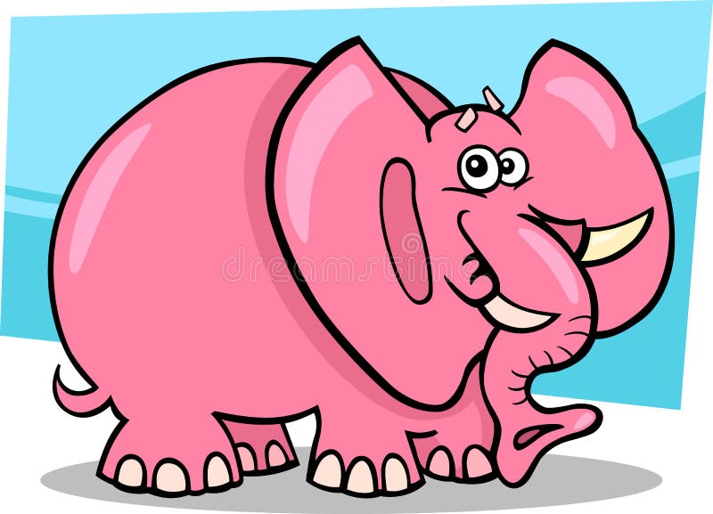 Pink Elephant Cartoon stock vector. Illustration of story - 25455237