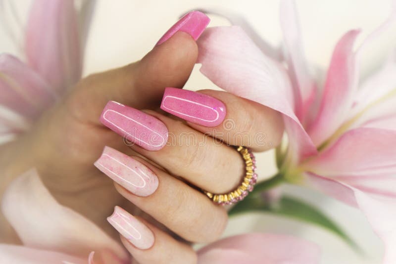 1. Pink and White Ombre Nail Extensions - wide 8