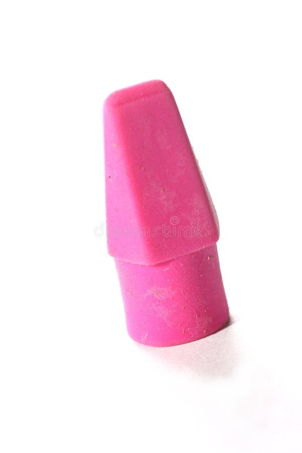 Pink Eraser Top stock image. Image of school, tool, isolated 7024633