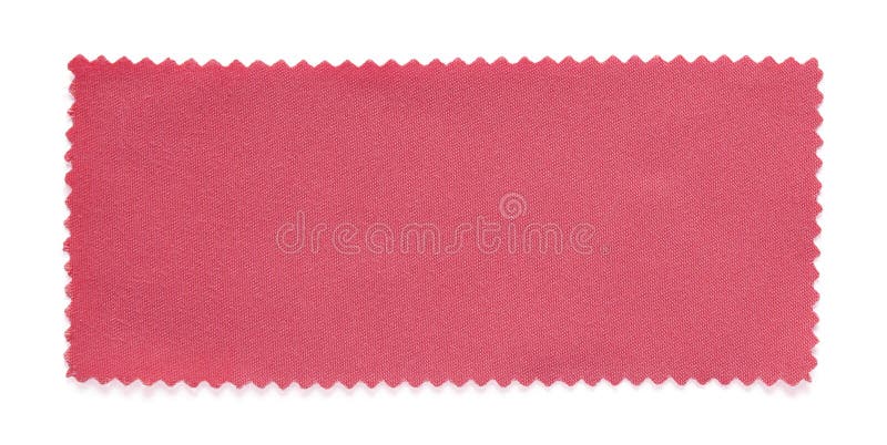 Pink fabric swatch samples isolated