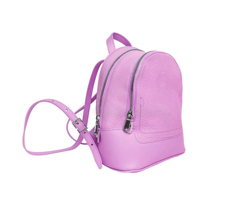 Pink female backpack. stock image. Image of child, femininity - 116702621