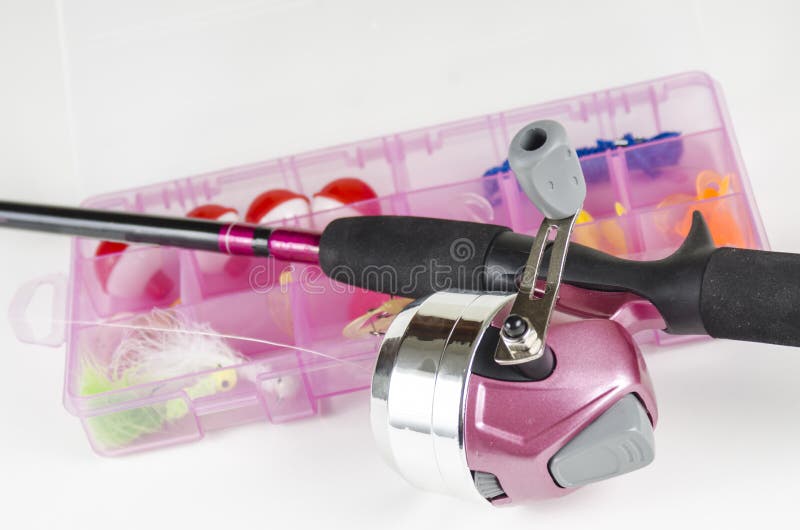 Pink Fishing Pole stock photo. Image of field, awareness - 88085246