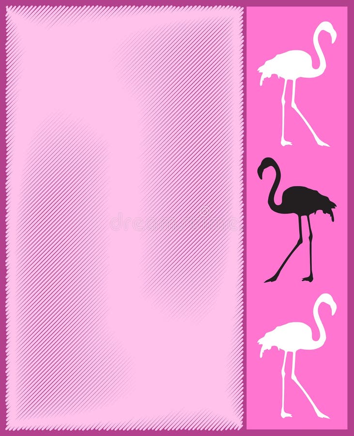 Pink flamingo card