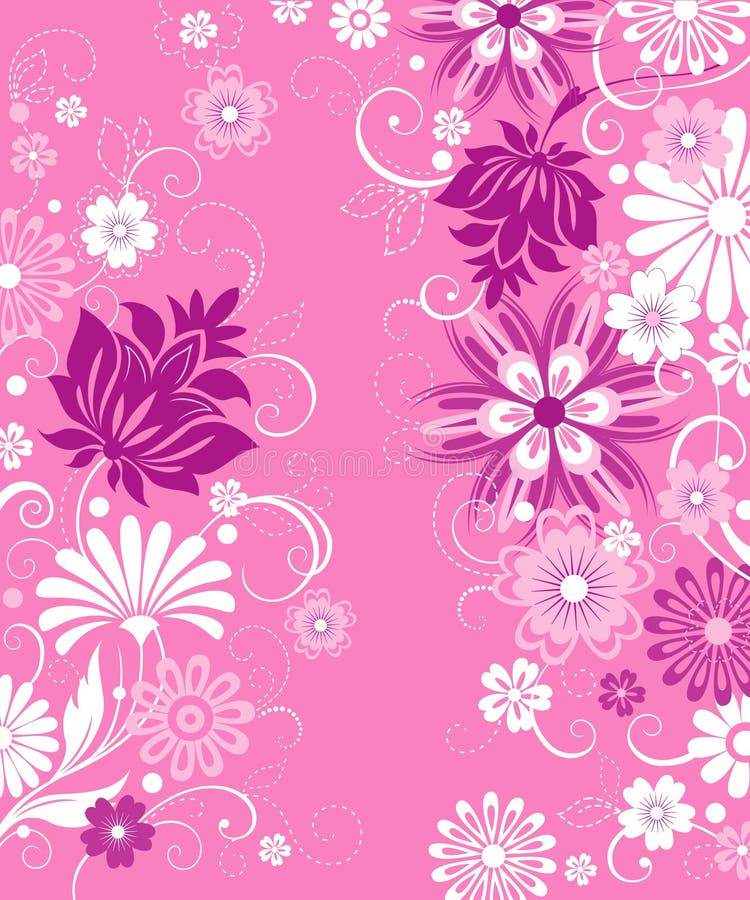 Pink floral background stock vector. Illustration of decorative - 31144903