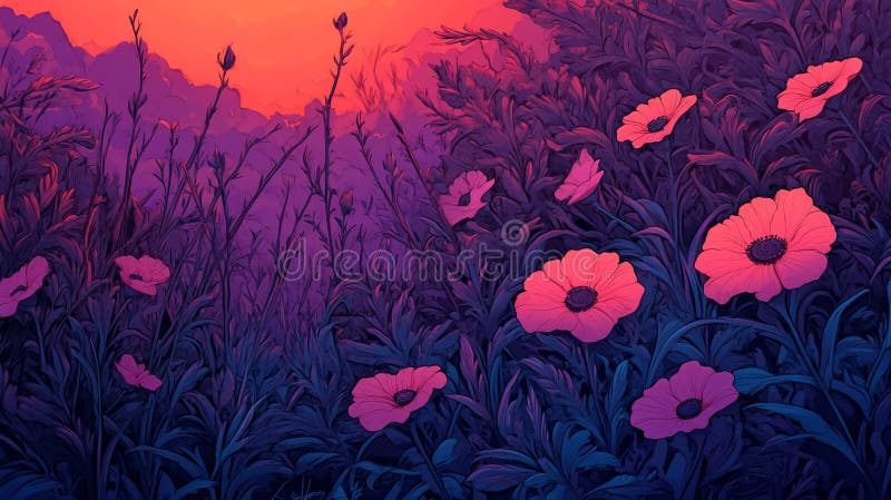 Pink floral design is the focal point of this background image, which includes swirls royalty free stock photos