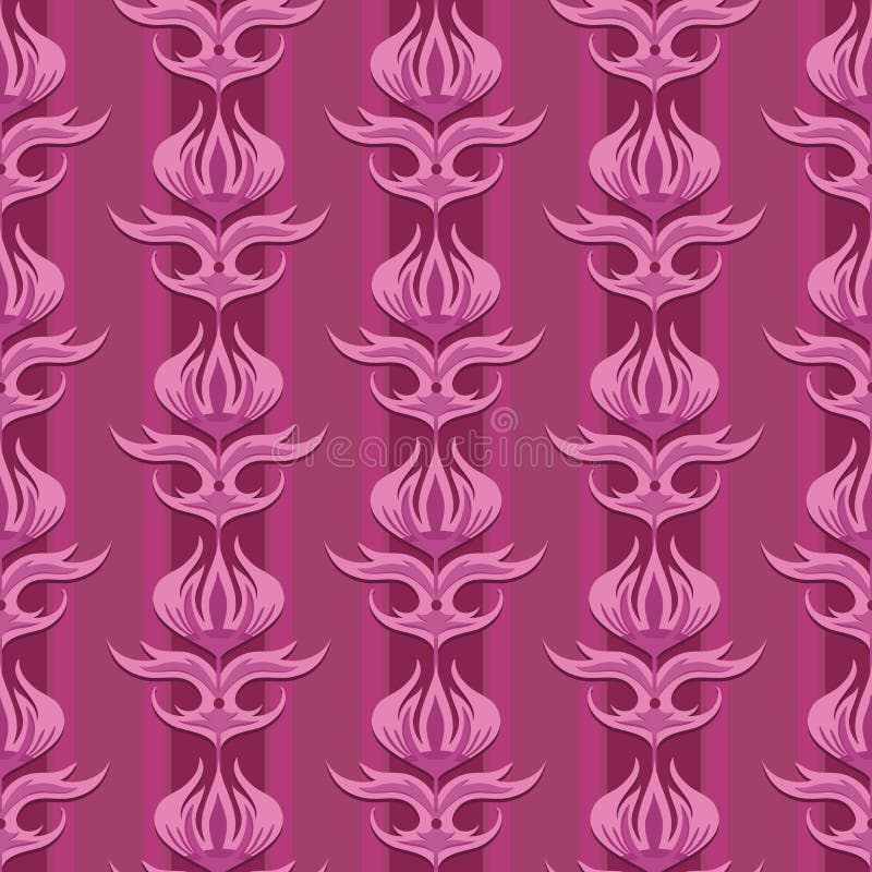 Pink Floral Seamless Background Stock Vector Illustration of greeting