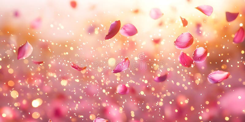 Pink Flower Petals Background Image stock illustration
