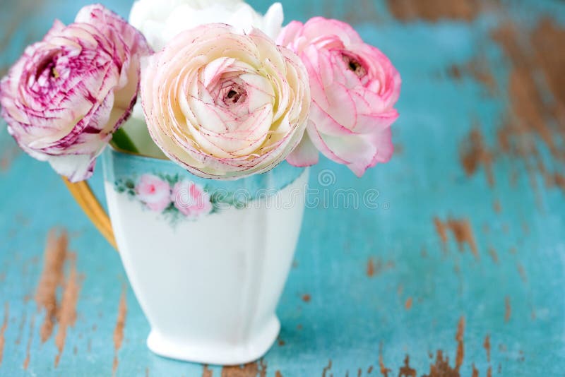 Pink Flower in teacup