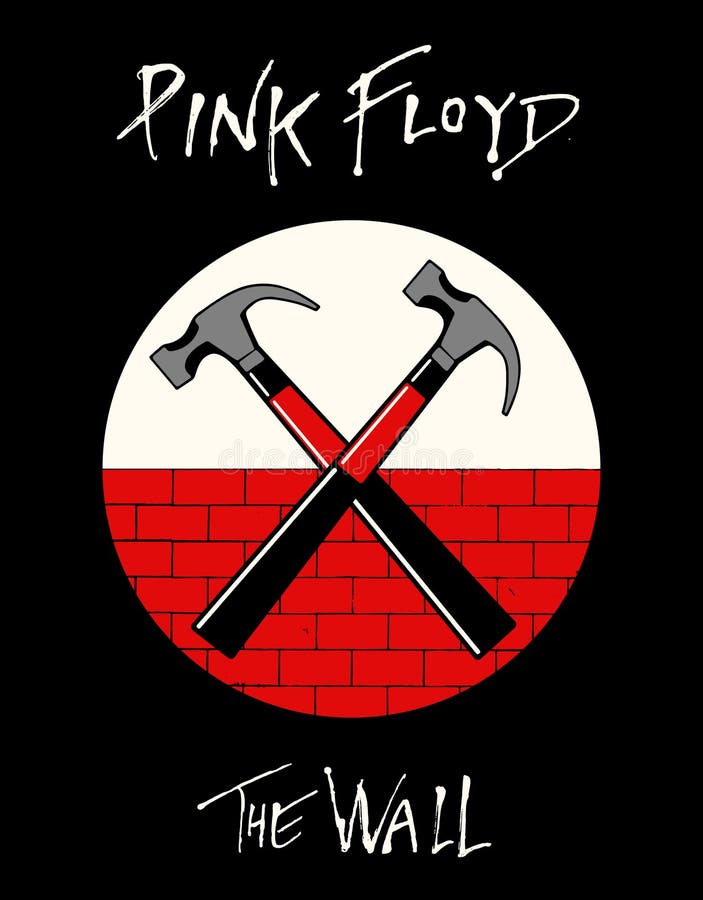 Pink Floyd 1979 Vector Logo. Editorial Image - Illustration of rock