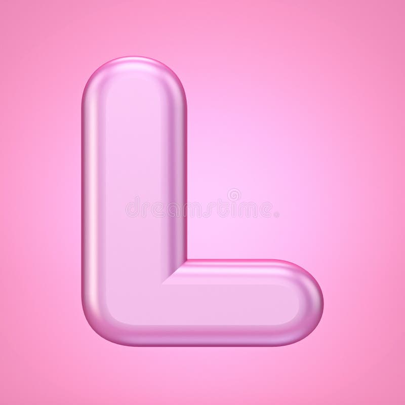 White Letter E on a Pink Background. Handwritten Script of the