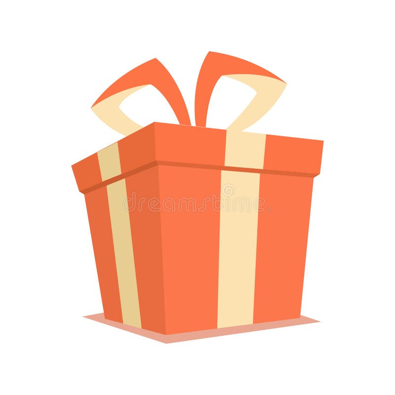 Pink Gift Box with Ribbon Packaging in Vector Format Stock Vector