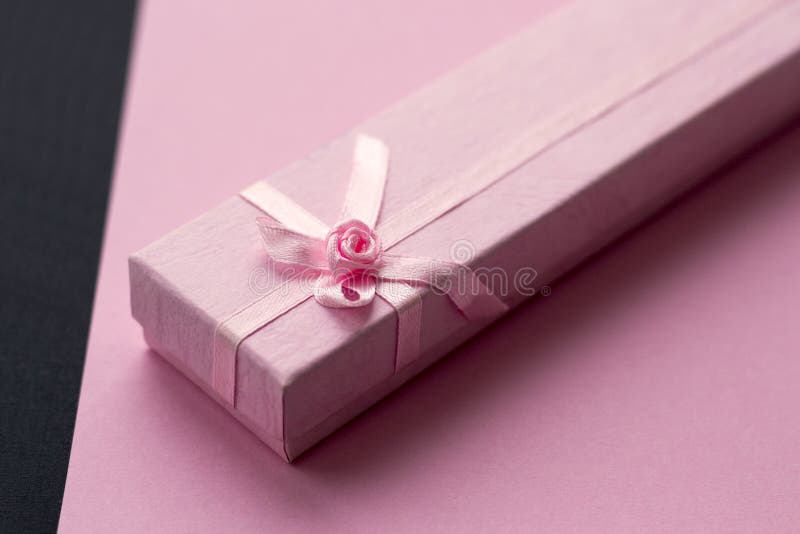 Pink gift box. Valentines day. royalty free stock images Pink gift box. Valentines day. royalty free stock images
