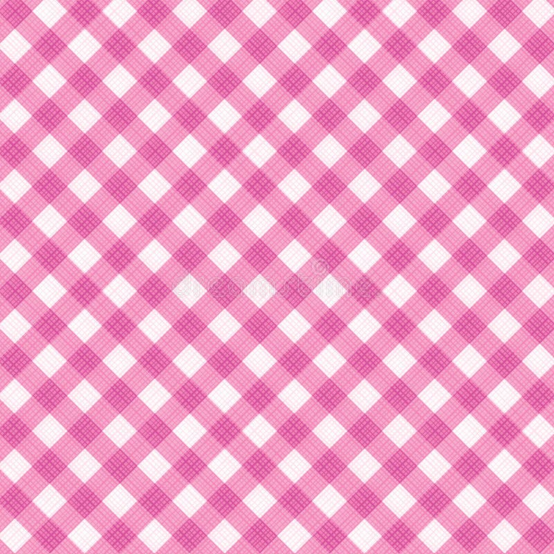 Pink gingham fabric cloth, seamless pattern included royalty free illustration Pink gingham fabric cloth, seamless pattern included royalty free illustration
