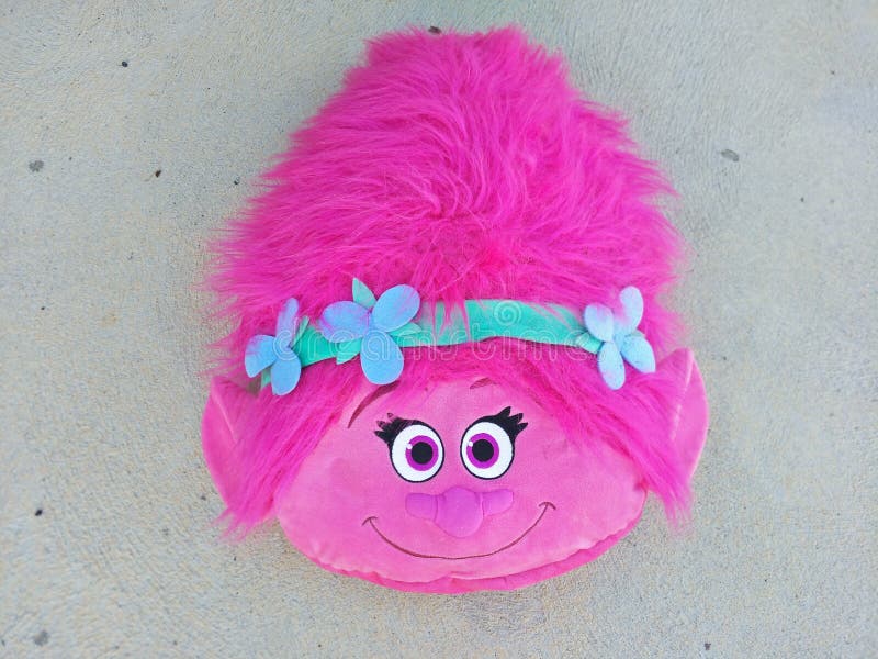 Pink girl troll fluffy toy