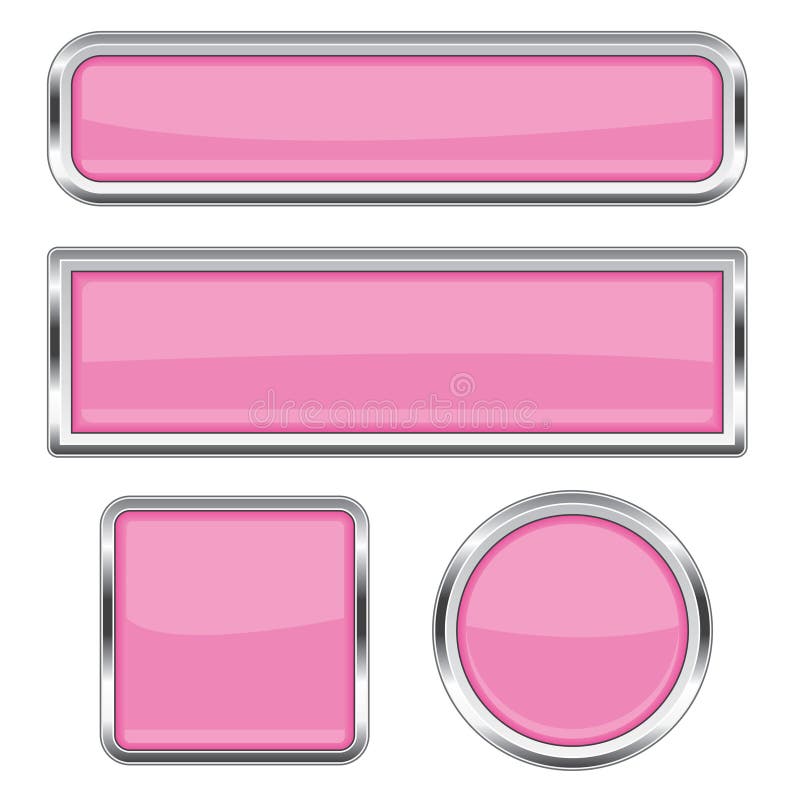 Pink glass buttons