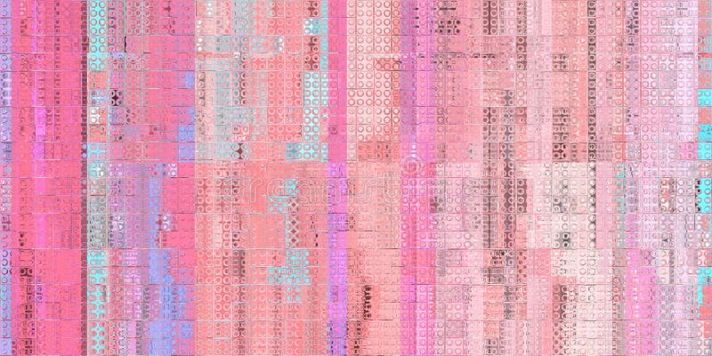 Pink Glitch Art Backdrop. Distorted Geometric Surface. Abstract grunge pattern. Distortion Screen Texture. Colorful Noise vector illustration