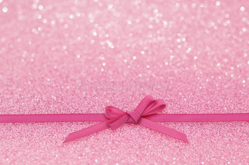 Pink Glitter Background with Ribbon Bow Stock Photo - Image of small,  decor: 205321608