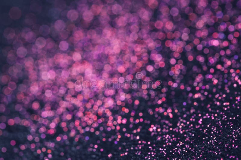 Pink Glitter With Bokeh Effect On Dark Stock Photo - Image of design