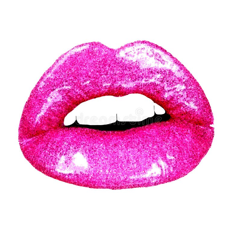 Download Glossy Rosy Lips Pop Art Wallpaper