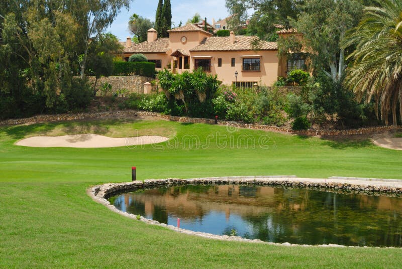 Beautiful house located in golf course in Marbella, near Banus port in andalusian, spain. Beautiful house located in golf course in Marbella, near Banus port in andalusian, spain