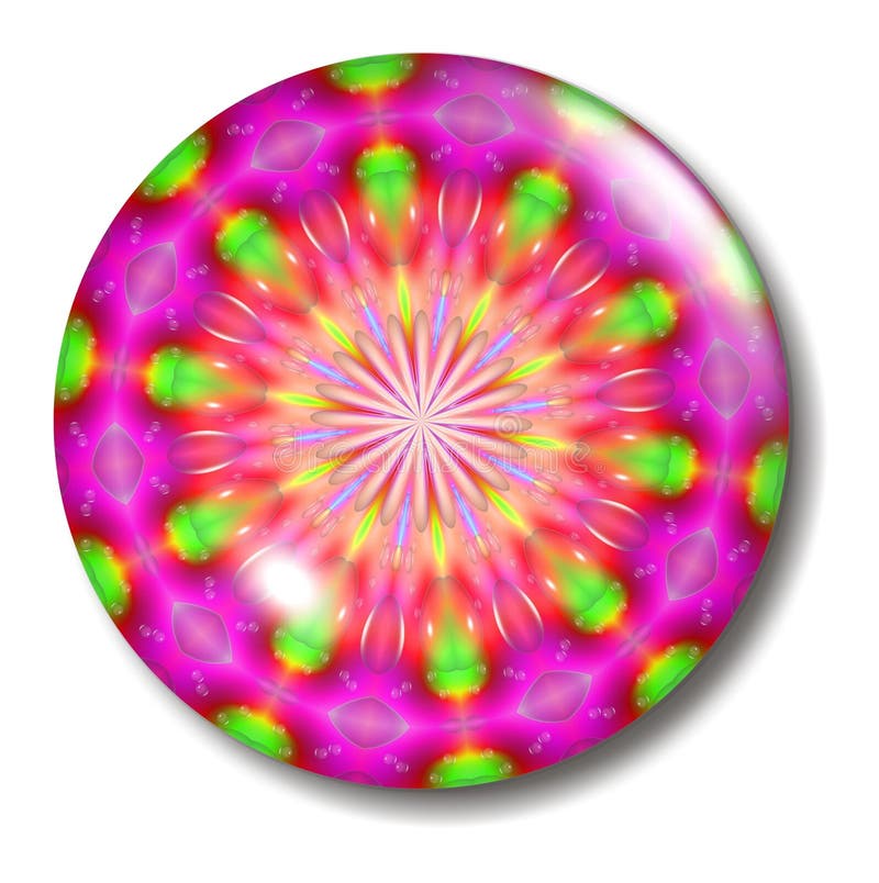 Pink Green Button Orb stock illustration. Illustration of different