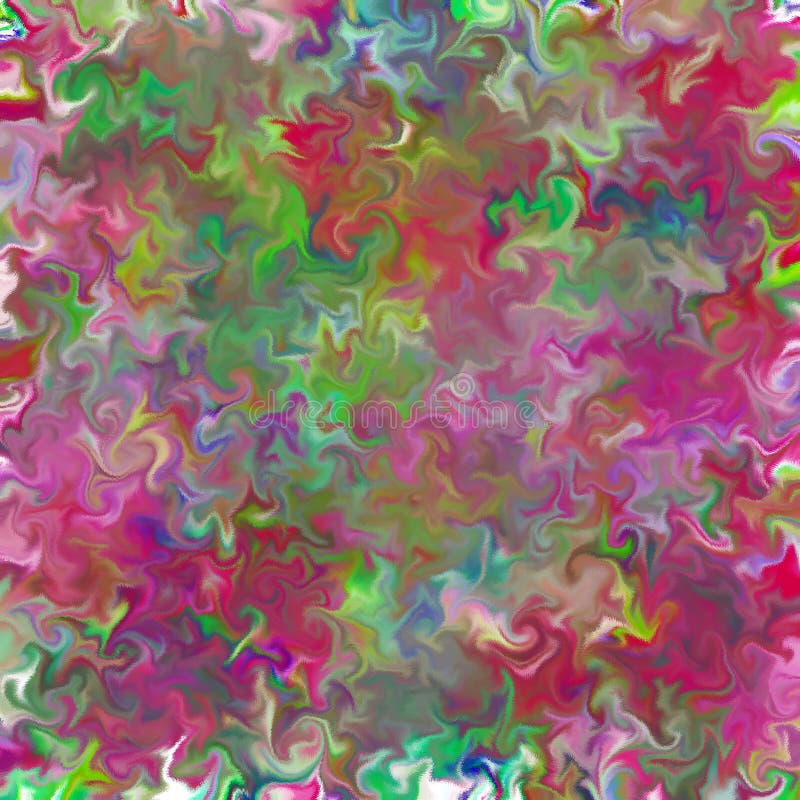 Pink, Green, Red, Blue and White Background with Swirl Messy Effect