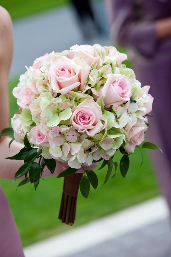Pink and Green Wedding Bouquet Stock Photo Image of bridal, flowers