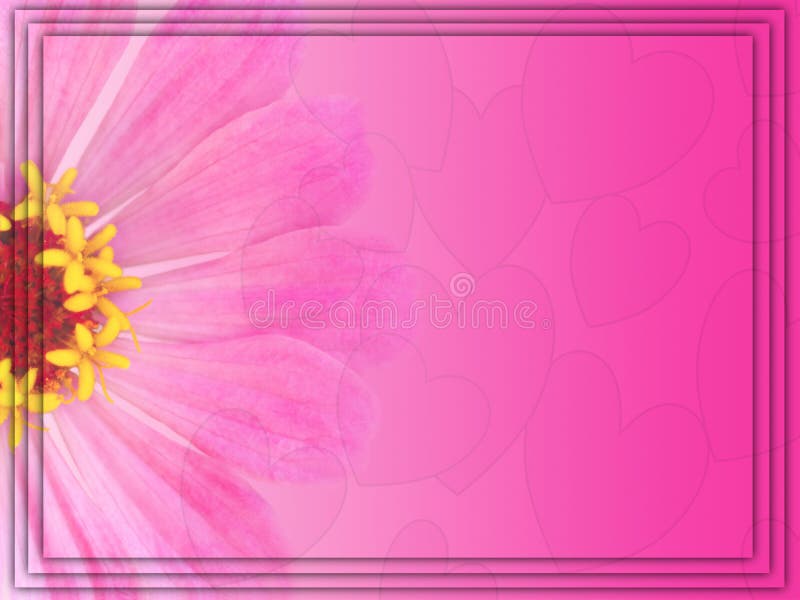 Pink Floral Greeting Card Flower and Gradient Stock Photo - Image of  invitation, pink: 182437570