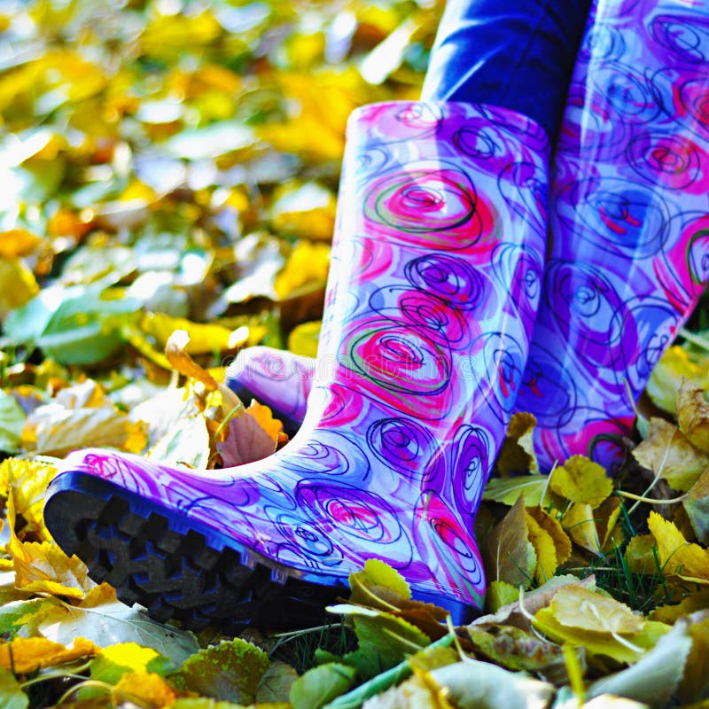 colourful gumboots