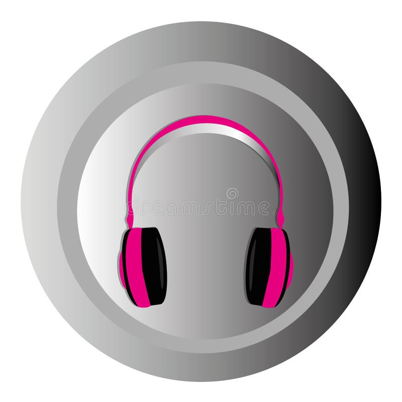 Headphones stock vector. Illustration of whiteart, pink 32729644