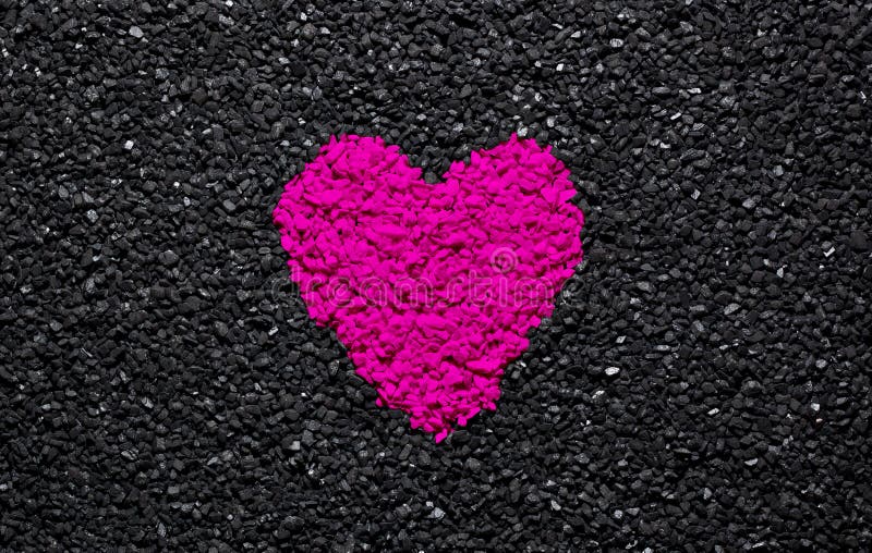 Pink Heart on the Black Background Stock Photo - Image of message,  abstract: 114913388