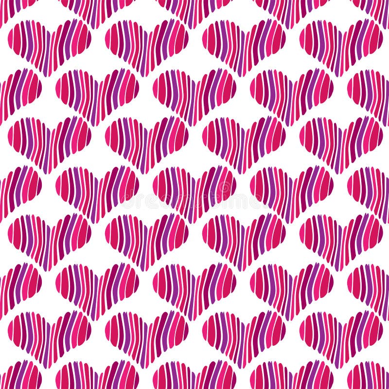 Pink heart seamless pattern two