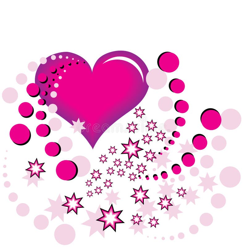 Pink heart and star