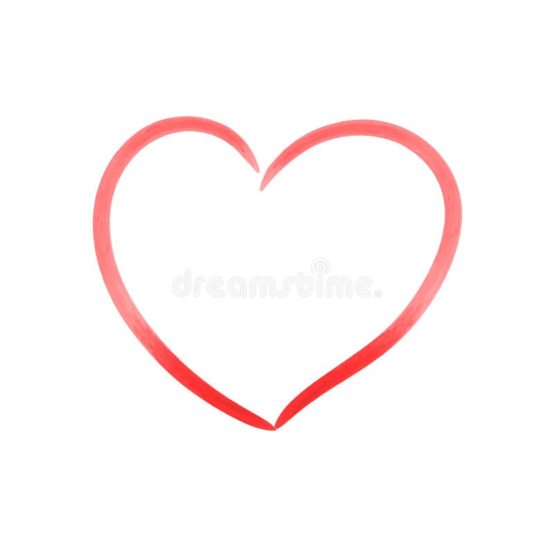 Pink Heart, Symbol of Love. Illustration Isolated on White Background