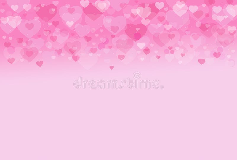 Pink Heart Valentine Sweet Background Stock Illustration