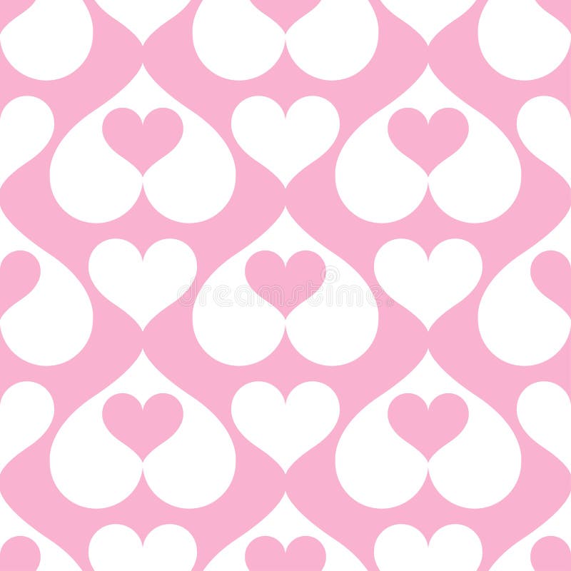 Pink hearts seamless background pattern royalty free illustration Pink hearts seamless background pattern royalty free illustration