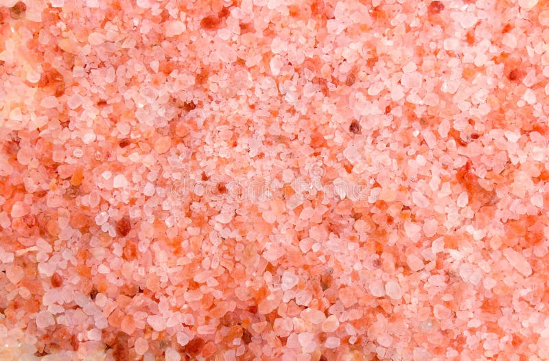 Pink Himalayan Salt, Coarse Grain Texture, Background. Top View, Flat