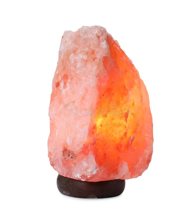 Pink Himalayan Salt Lamp Isolated on White Stock Photo Image of lamp