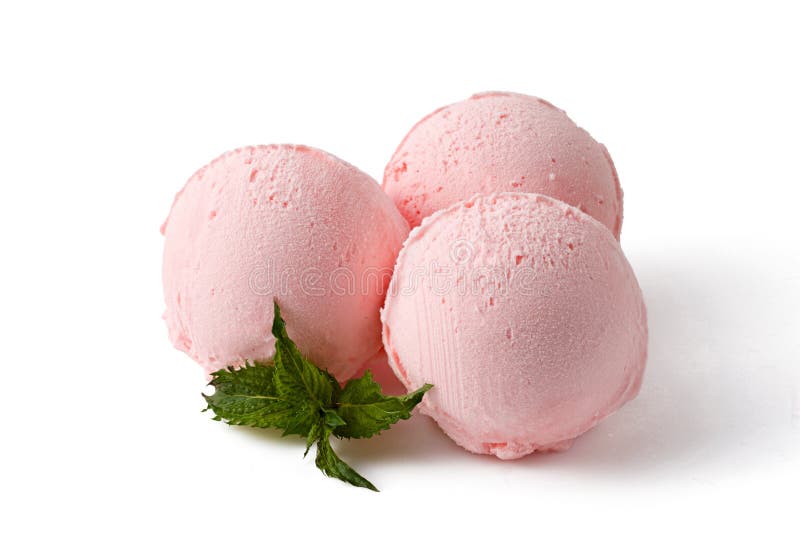 Strawberry Ice-Cream Ball Stock Photo by ©Zakharova 70389833