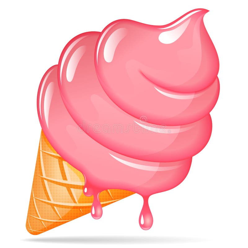 Pink Ice Cream, . Vector EPS10 Format Stock Vector Illustration of